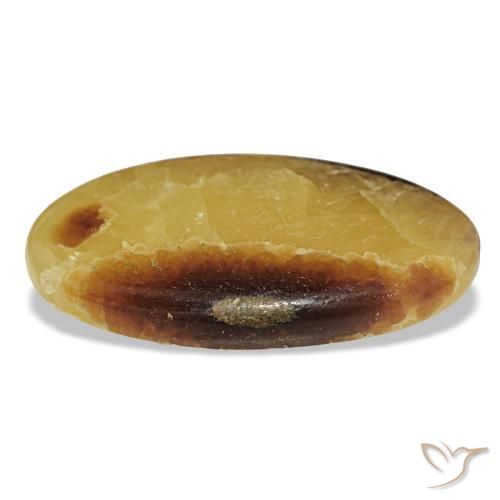 Calcite multicolore naturelle coupe ovale, 54,86 ct, opaque