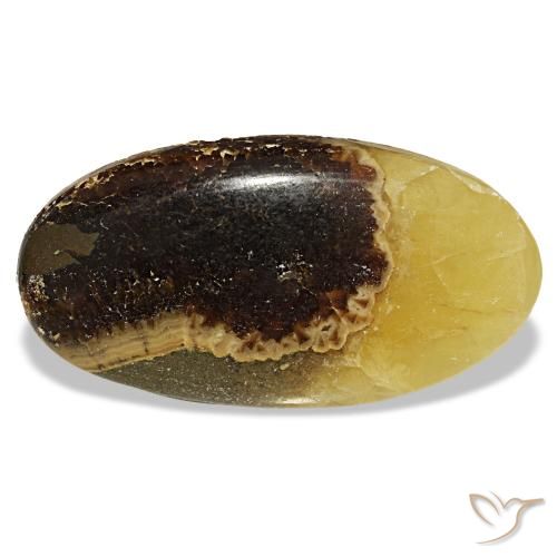 Calcite multicolore naturelle coupe ovale, 48,01 ct, opaque