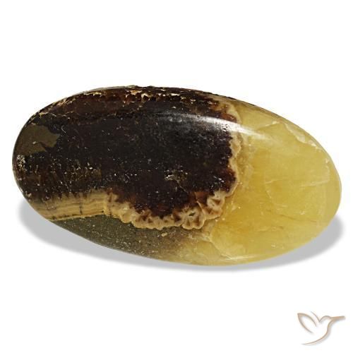 Calcite multicolore naturelle coupe ovale, 48,01 ct, opaque