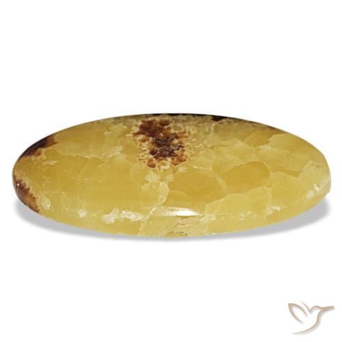 Calcite multicolore naturelle coupe ovale, 105,72 ct, opaque