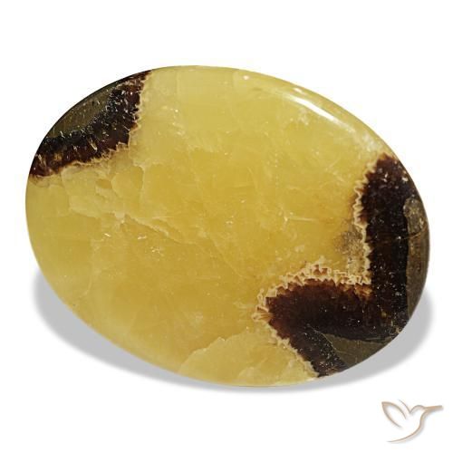 Calcite multicolore naturelle coupe ovale, 167,28 ct, opaque