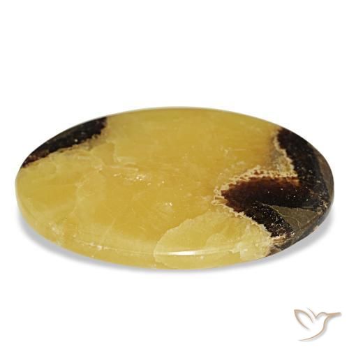Calcite multicolore naturelle coupe ovale, 167,28 ct, opaque