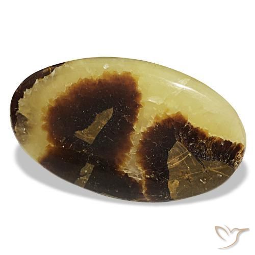 Calcite multicolore naturelle coupe ovale, 89,40 ct, opaque