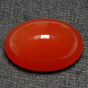 Cornaline Rouge orange naturelle Coupe ovale, 39.75 ct, Translucide