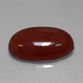Cornaline orange naturelle coupe ovale, 14,62 ct, translucide