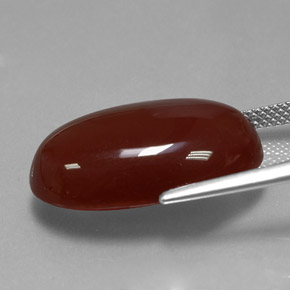 Cornaline orange naturelle coupe ovale, 14,62 ct, translucide
