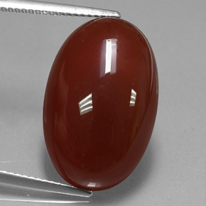 Cornaline orange naturelle coupe ovale, 13,99 ct, translucide