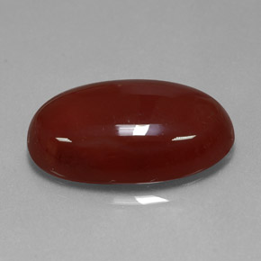 Cornaline orange naturelle coupe ovale, 13,99 ct, translucide
