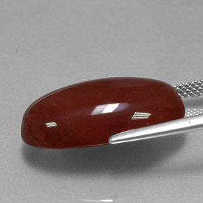 Cornaline orange naturelle coupe ovale, 13,99 ct, translucide