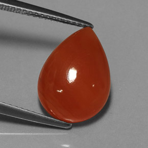 Cornaline orange naturelle transparent, 5,40 ct, transparent / translucide