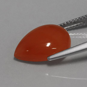 Cornaline orange naturelle transparent, 5,40 ct, transparent / translucide