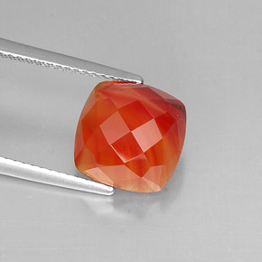 Cornaline Rouge orange naturelle Transparent, 3.91 ct, Transparent / Translucide