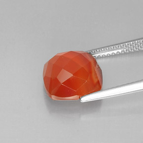 Cornaline Rouge orange naturelle Transparent, 3.91 ct, Transparent / Translucide