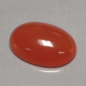 Cornaline Rouge orange naturelle Transparent, 25.35 ct, Transparent / Translucide