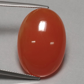 Cornaline Rouge orange naturelle Transparent, 25.35 ct, Transparent / Translucide
