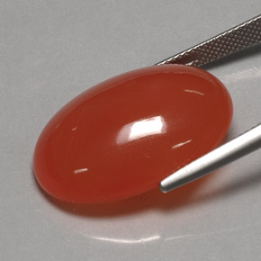 Cornaline Rouge orange naturelle Transparent, 25.35 ct, Transparent / Translucide