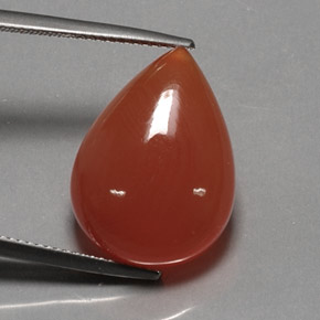 Cornaline Rouge orange naturelle Transparent, 13.63 ct, Transparent / Translucide
