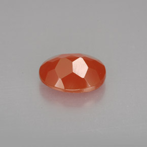 Cornaline Rouge orange naturelle Coupe ovale, 1.54 ct, Translucide