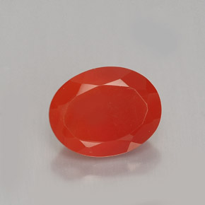 Cornaline Rouge orange naturelle Coupe ovale, 1.84 ct, Translucide