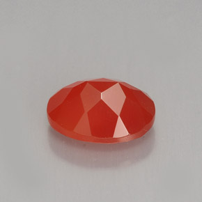 Cornaline Rouge orange naturelle Coupe ovale, 1.84 ct, Translucide