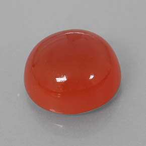 Cornaline Rouge orange naturelle Coupe roude, 3.75 ct, Translucide