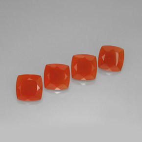 Achetez naturel ct Rouge orange Cornaline gems, Coupe coussin, En provenance Inde chez GemSelect. En stock, livraison internationale!