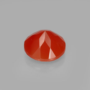 Cornaline orange naturelle coupe roude, 1,71 ct, translucide