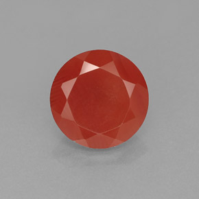 Cornaline Rouge orange naturelle Coupe roude, 1.85 ct, Translucide