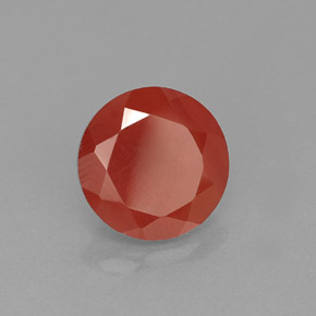 Cornaline Rouge orange naturelle Coupe roude, 1.85 ct, Translucide