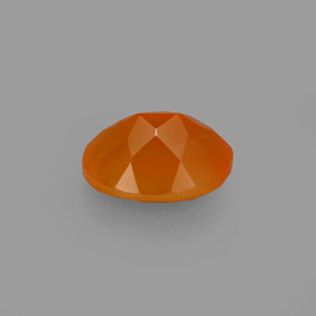 Cornaline orange naturelle coupe ovale, 1,71 ct, translucide
