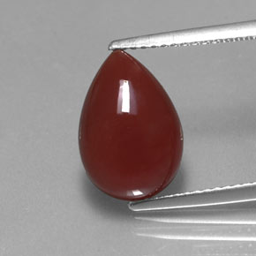 Cornaline orange naturelle transparent, 4,67 ct, transparent / translucide