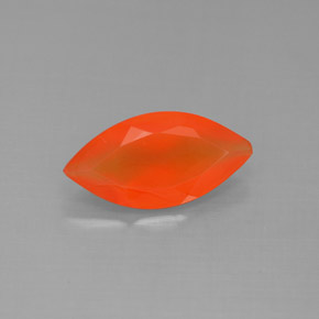 Cornaline orange naturelle transparent, 1,40 ct, transparent / translucide