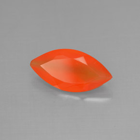 Cornaline orange naturelle transparent, 1,40 ct, transparent / translucide