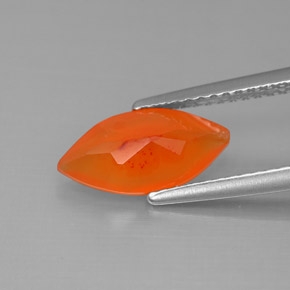 Cornaline orange naturelle transparent, 1,40 ct, transparent / translucide
