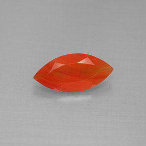 Cornaline Rouge orange naturelle Transparent, 1.30 ct, Transparent / Translucide