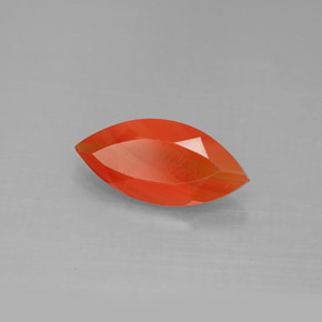Cornaline Rouge orange naturelle Transparent, 1.30 ct, Transparent / Translucide