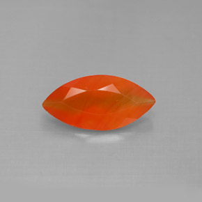 Cornaline Rouge orange naturelle Transparent, 1.34 ct, Transparent / Translucide