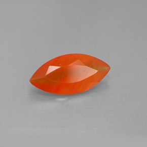 Cornaline Rouge orange naturelle Transparent, 1.34 ct, Transparent / Translucide