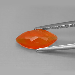 Cornaline Rouge orange naturelle Transparent, 1.34 ct, Transparent / Translucide