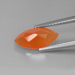 Cornaline Rouge orange naturelle Transparent, 1.70 ct, Transparent / Translucide