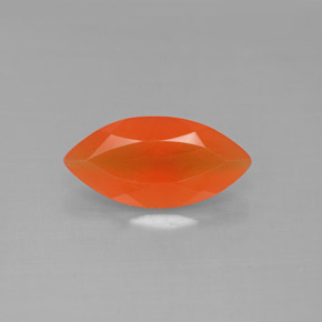 Cornaline orange naturelle transparent, 1,35 ct, transparent / translucide