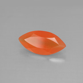 Cornaline orange naturelle transparent, 1,35 ct, transparent / translucide