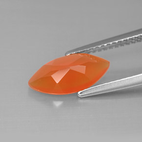 Cornaline orange naturelle transparent, 1,35 ct, transparent / translucide