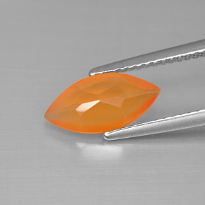 Cornaline Rouge orange naturelle Transparent, 1.48 ct, Transparent / Translucide