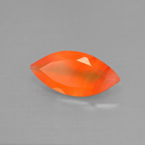 Cornaline Orange naturelle Transparent, 1.44 ct, Transparent / Translucide