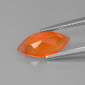 Cornaline Orange naturelle Transparent, 1.44 ct, Transparent / Translucide