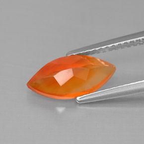 Cornaline Rouge orange naturelle Transparent, 1.52 ct, Transparent / Translucide