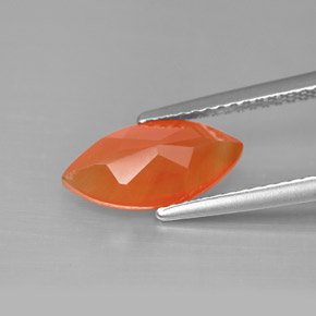 Cornaline Rouge orange naturelle Transparent, 1.60 ct, Transparent / Translucide