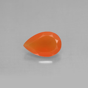 Cornaline orange naturelle transparent, 1,16 ct, transparent / translucide