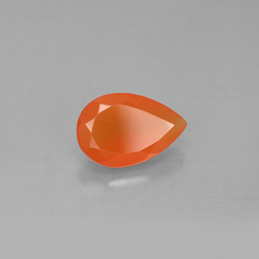 Cornaline orange naturelle transparent, 1,16 ct, transparent / translucide